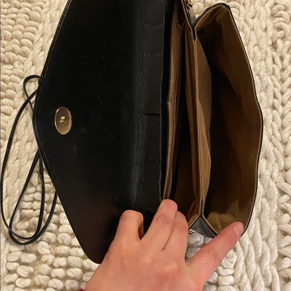 Vintage Patent Leather w/ Snakeskin Clutch / Crossbody - Picture 11 of 15